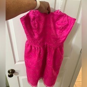Lilly Pulitzer pink strapless dress size 12